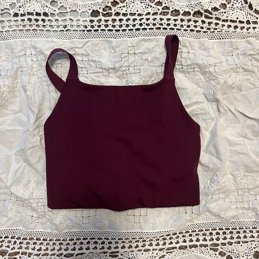 Girlfriend Collective Devon Burgundy Top x